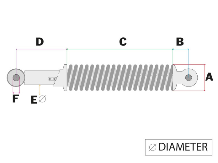 Stossdämpfer Satz 280mm Classic Modell Chrom 